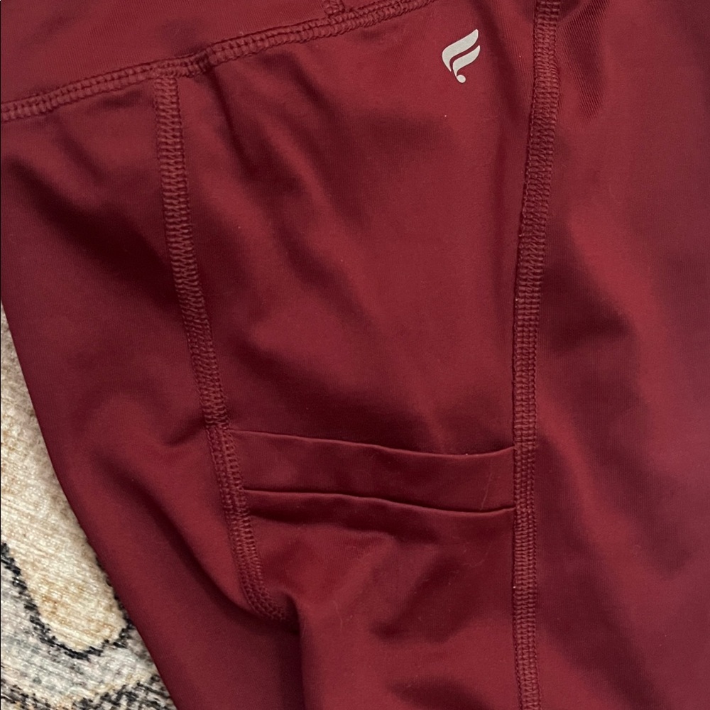 Fabletics Burgundy Active Leggings - Picture 5 of 5